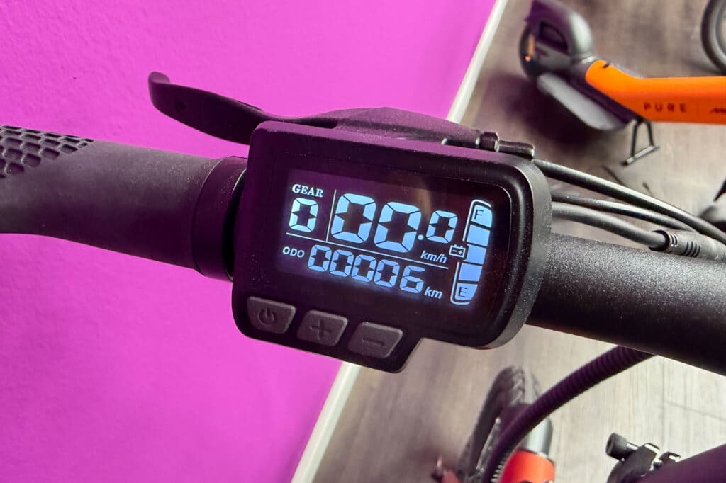 Display Anzeige eines E-Klapp-Fahrrades