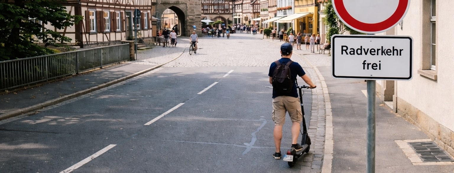 Radverkehr Frei In Einem Dorf