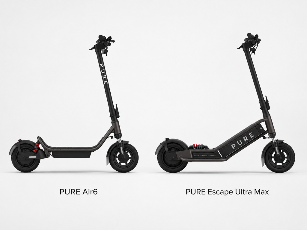 Pure Air6 E-Scooter vs Escape Ultra Max E-Scooter | Vergleich
